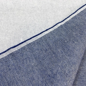 Двусторонний джинс с выраженным рубчиком классического синего цвета. Подойдет для пошива летних джинс, куртки или юбки.